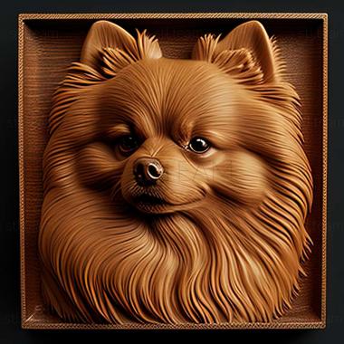 3D model Pomeranian dog (STL)